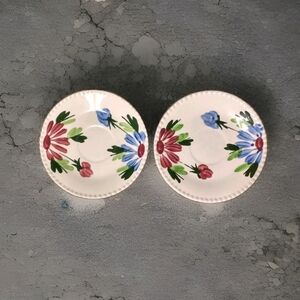 Set of 2 Blue Ridge Pottery MARDI GRAS Bread & Butter Plates Mount Vernon Mark
